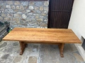 Масивна дъбова маса – 230 см, плот 6 см, снимка 2