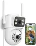 Нова Външна CCTV камера ANBIUX 6MP, 360° PTZ, AI следене, IP66, Alexa охрана дом, снимка 1