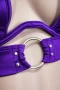 Hunkemöller сатенен сутиен в наситено лилаво с дантела и метален ринг – 80D, снимка 3