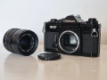 Комплект тяло Canon EF (The Black Beauty) и обектив Canon FD 35-70mm f/3.5-4.5, снимка 1