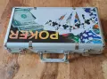 покер комплект в луксозен метален куфар 300 чипа, 2 тестета с карти, снимка 13