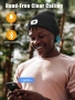 Чисто нова Зимна шапка UNBON с Bluetooth 5.4 слушалки и LED челник, Черна, снимка 6