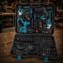 Комплект акумулаторни инструменти BOXER BX-187 – 4в1 + 3x5Ah батерии – Перфоратор, ударна отвертка, , снимка 3