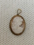 Сребърен стар медальон-камея -сребро с позлата,маркировка 800 проба., снимка 1