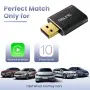 Мини безжичен CarPlay адаптер за iPhone, 2 в 1 CarPlay и Android Auto адаптер, кабелен към безжичен, снимка 8
