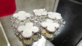 Van Cleef & Arpels VCA 5 Motifs Silver Mother of Pearl Vintage Alhambra Дамска Гривна, снимка 4