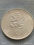 Сребърна монета 10 крони 1968г. Чехословакия тема 100г. От основаването на Националния театър 52120, снимка 1