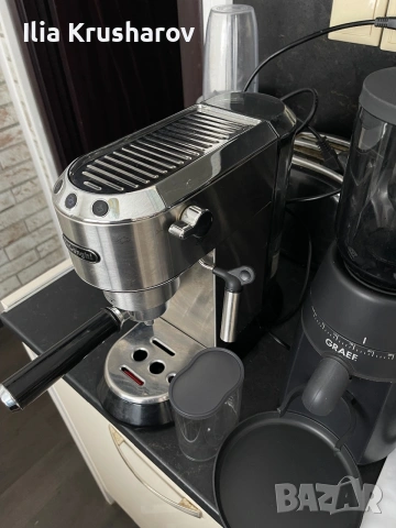 Кафемашина Delonghi Dedica + КафемелачкаGraef, снимка 4 - Кафемашини - 54449121