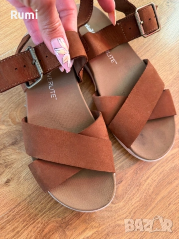 Оригинални кожени дамски сандали Timberland! 38,5 н, снимка 4 - Сандали - 54714451