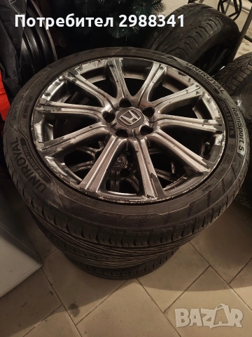 Джанти 18 Honda Accord 5x114.3 + гуми 225/45 R18 95Y XL, снимка 2 - Гуми и джанти - 53997618
