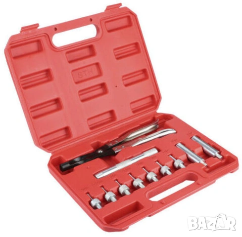 UNITOOL Професионален К-т 11-в-1 ИНСТРУМЕНТИ Клещи и Принадлежности за Смяна Гумички Клапани БАРТЕР, снимка 3 - Куфари с инструменти - 54128998