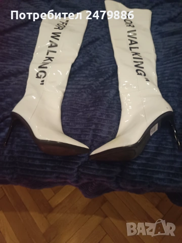 Off-White Knee High Boots, снимка 6 - Дамски ботуши - 54011548