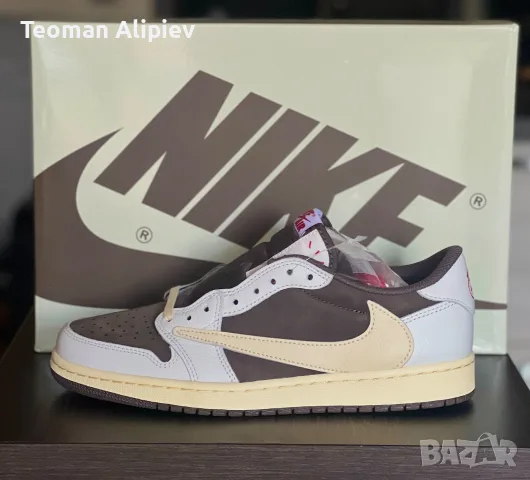 Travis Scott, Air Jordan 1, 42 EU, снимка 5 - Ежедневни обувки - 55340821