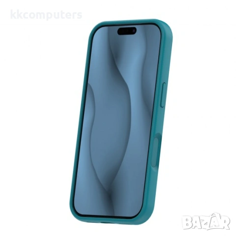 Кейс Silicone Thin Mag за iPhone 17 (6.3), тюркоазен и Протектор, снимка 3 - Калъфи, кейсове - 54856028