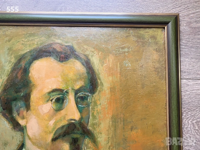 Масло на платно - портрет на Георги Кирков - проф.Бойчо Григоров (31.01.1916-1997), снимка 4 - Картини - 54592951