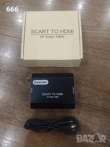 Конвертор от SCART към HDMI с мащабиране (up scaler) до 1080p.