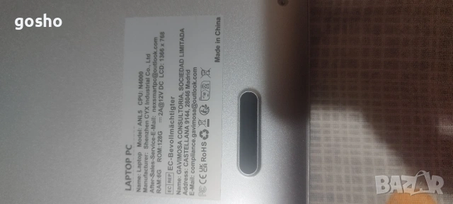 Лаптоп LEEDOW Celeron N4000 Dual Core 14-инчов лаптоп 6GB RAM 128GB SSD, снимка 5 - Части за лаптопи - 54314795