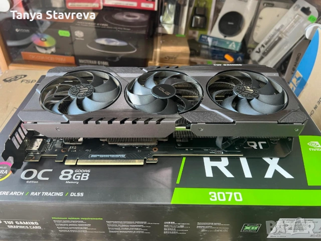 Видеокарта ASUS TUF-RTX3070-O8G-GAMING 8GB, снимка 2 - Видеокарти - 54496058
