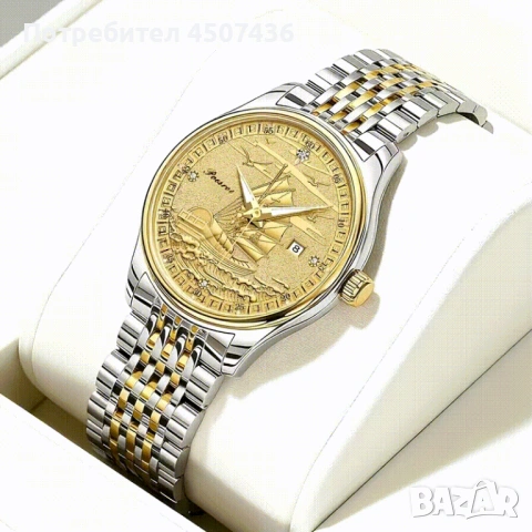 Potsree Унисекс Кварцов Часовник,Неръждаема Стомана,Дата , снимка 2 - Мъжки - 54241714