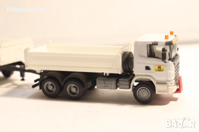 HERPA 1:87 H0 SCANIA САМОСВАЛ ГОНДОЛА КАМИОН МОДЕЛ КОЛИЧКА, снимка 6 - Колекции - 54396302