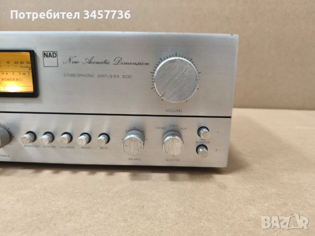 Стерео усилвател NAD 3030 Винтидж красавец , снимка 9 - Ресийвъри, усилватели, смесителни пултове - 54842483