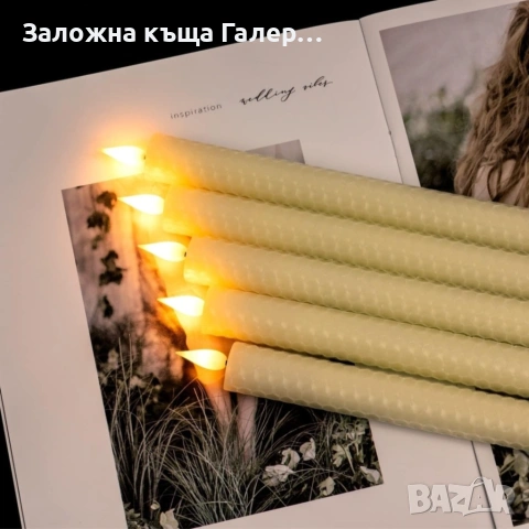 Комплект от 6 LED свещи тип пчелна пита, снимка 2 - Декорация за дома - 54650952