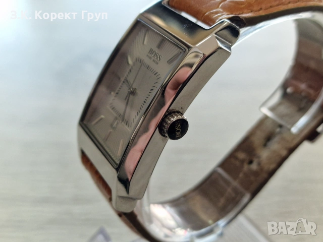 Мъжки квадратен часовник Hugo Boss, снимка 3 - Мъжки - 54292760