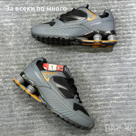  👟Nike Shox Enigma-Цвят Сиво и Оранджево