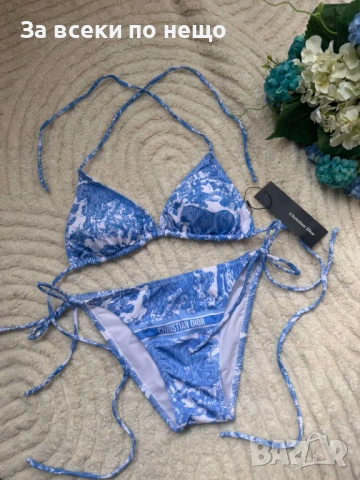 Christian Dior Дамски Син Бански С 2 Части👙Дамски Бански С Две Части Кристиян Диор Код VivaModa6