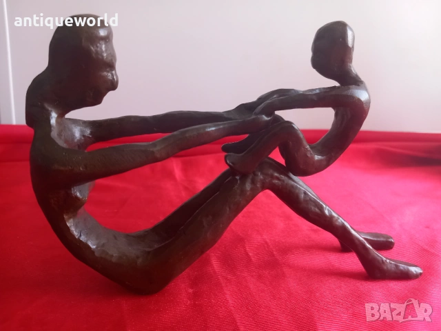 Henry Moore Бронзова Статуетка Пластика "Майка с Дете", снимка 4 - Антикварни и старинни предмети - 54200641