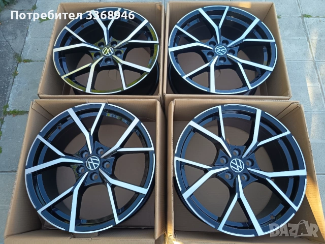 ПРОМОЦИЯ!!! ЧИСТО НОВИ ДЖАНТИ VW RLINE 17" 5X100 ФОЛКСВАГЕН Р ЛАЙН ГОЛФ ПОЛО КАДИ 5Х100, снимка 2 - Гуми и джанти - 54383861