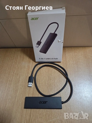 Acer 5-в-1 USB 3.0 хъб. Тип: USB 3.0 хъб Брой портове: 5-в-1