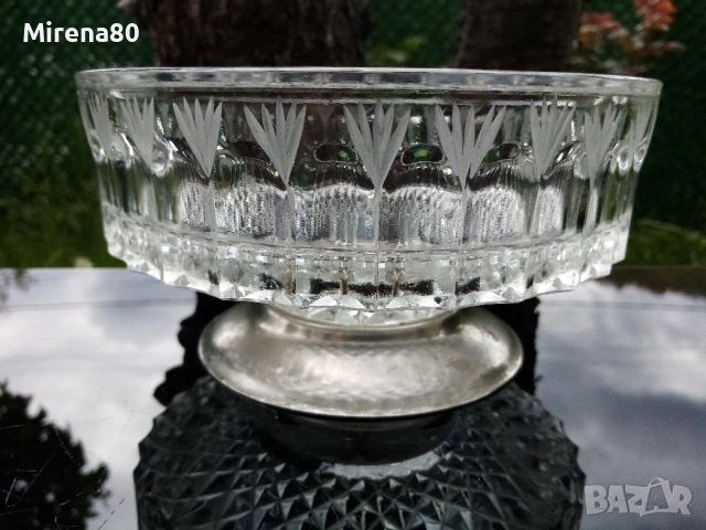 Стара кристална купа - СССР, снимка 2 - Антикварни и старинни предмети - 54389590