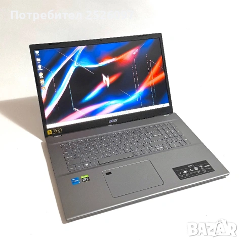 Acer Aspire 5/17.3” IPS/i5-1240p/32GB RAM/RTX 2050/1TB NVMe, снимка 3 - Лаптопи за игри - 54555667