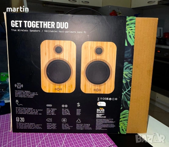 Нови House of Marley Get Together Duo – Bluetooth колони, снимка 4 - Аудиосистеми - 54552909