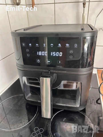 EINVE Air Fryer 8L / 1650W – фритюрник с горещ въздух + грил, снимка 6 - Фритюрници - 55014245
