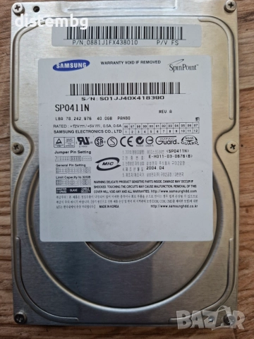 Хард диск HDD 40GB IDE Samsung SP0411N   3.5''