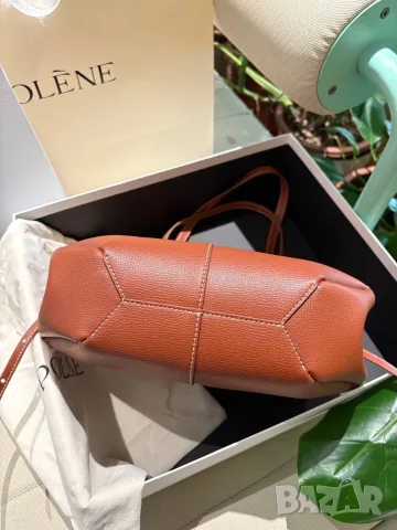 Polène Cyme – Елегантна дамска чанта в цвят Cognac, снимка 3 - Чанти - 55415581