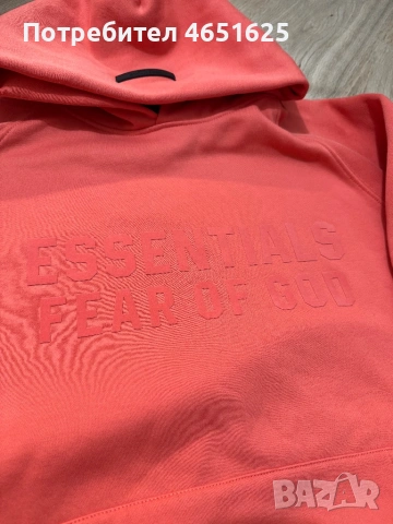 Essentials fear of god coral, снимка 5 - Суичъри - 54684136