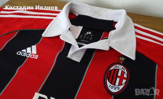 2012 AC Milan Adidas детска футболна тениска размер 176 Милан , снимка 3 - Тениски - 54739701