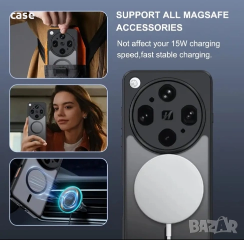 Oppo Find X9 Ultra Armour shockproof magsafe ударо-устойчив мат кейс, снимка 4 - Калъфи, кейсове - 54738477