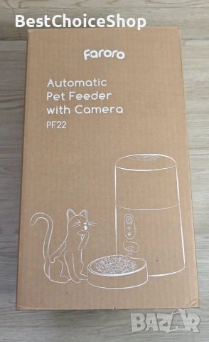 Faroro автоматична хранилка за котки с камера 3MP HD видео – WiFi контрол, снимка 5 - За котки - 55125754