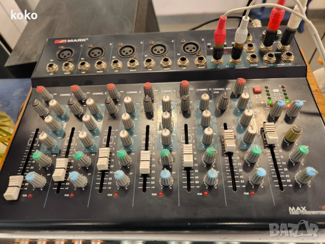 Миксер смесител пулт за музика Mark max , снимка 7 - Ресийвъри, усилватели, смесителни пултове - 54250847