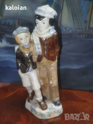 Старинна фигурка от испански порцелан, произведена от Porcelana Artística Levantina (PAL), снимка 3 - Статуетки - 55578076