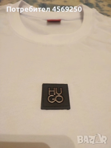 ЧИСТО НОВА Бяла Тениска HUGO BOSS | Размер XL | 100% Оригинал, снимка 4 - Тениски - 55192641