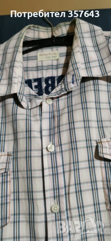 Мъжка риза с къс ръкав, снимка 2 - Ризи - 54281963