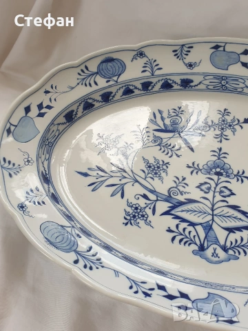 Порцеланово плато Майсен, снимка 6 - Антикварни и старинни предмети - 54307058