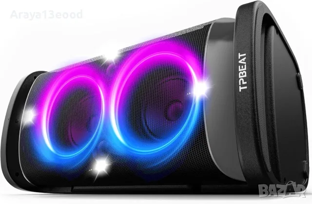 TPBEAT Преносима Bluetooth парти колонка 160W Peak с LED светлини и мощен бас, снимка 2 - Тонколони - 55568277
