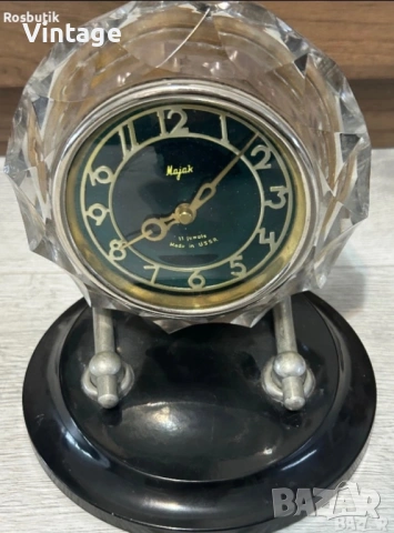 Съветски кристален часовник Маяк , снимка 2 - Мъжки - 53982512