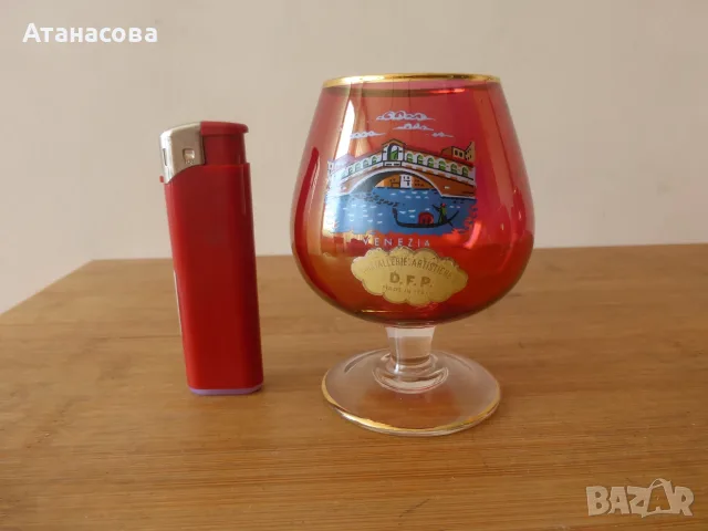 Кристални чаши за коняк 6 бр сервиз Венеция 1970 г, снимка 4 - Чаши - 55416575